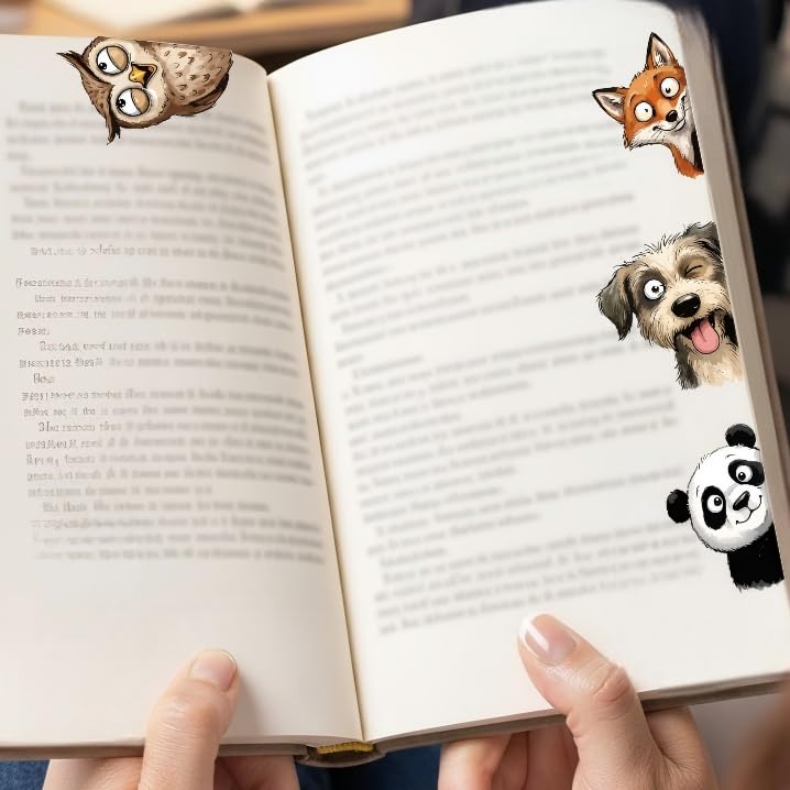 10PCS Funny Animal Magnetic Bookmarks - Cute Peek a Boo Page Markers for Books Magnetic Page Clips, Reading Accessories for Women Teachers Office Book Lover Birthday Valentines Christmas Gifts - style: Funny Animal Magnetic Bookmarks