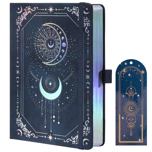 TIEFOSSI Line Journal Notebook for Women Men, 316 Pages,8.3x5.8 IN - color: Navy, size: Line