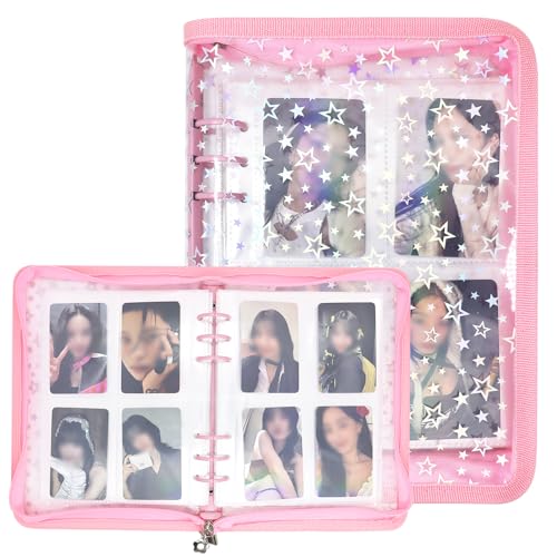 A5 Photocard Binder Holder Photo Card Storage Book 320 Pockets, Pink - color: Pink