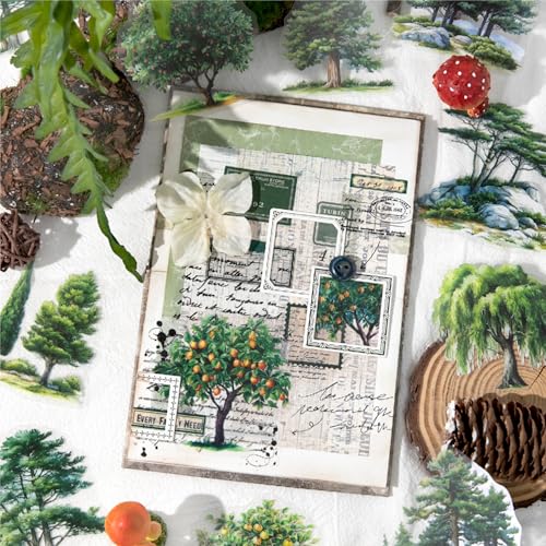 180 Pcs Tree Stickers for Scrapbooking and Journaling - color: Romantic Forest