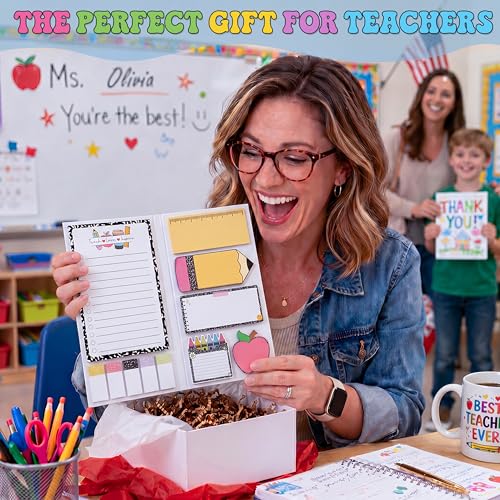 BEAWART Teacher Sticky Notes Set, Composition Classroom Appreciation Gift - color: Composition Teacher Sticky Note