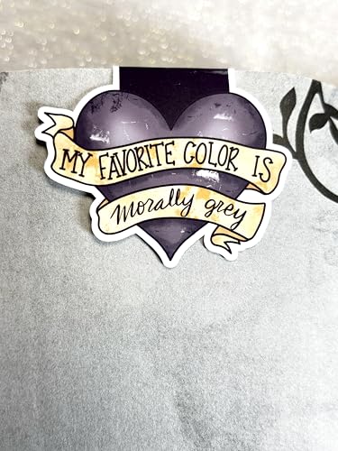 Creates Magnetic Bookmark for Reading Journals Planners Scrapbooking Office Supplies Cute and Funny Bookmark for Bookworms Matte Laminate Double Sided Handmade (Morally Grey) - color: Morally Grey
