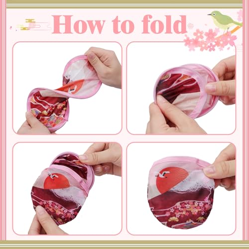 Mototo Foldable Flying Disc Fans, 36PCS Japanese Foldable Disc Fan 8 Inch Pop up Round Collapsible Hand Fan Bulk with Pouch for Women Purse Travel Beach Game Wedding Party Favor Decoration, 6 Style - color: Colorful 4