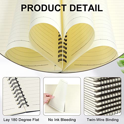 Yahenda 54 Pcs Spiral Notebooks, 1 Subject, Wide Ruled, Dark Gray - color: Dark Gray