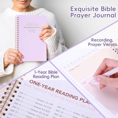 XKDOUS 40 Bible Study Kit, Journaling Supplies for Women with Case, Purple - color: Purple