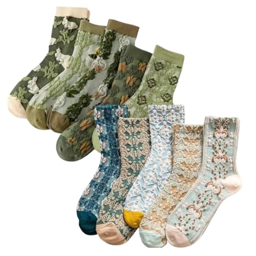 Lavish Lavender Argyle Frill Socks for Women, Dress Socks - color: 10pair-nx2+green
