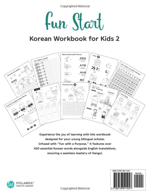 Fun Start Korean Workbook for Kids 2