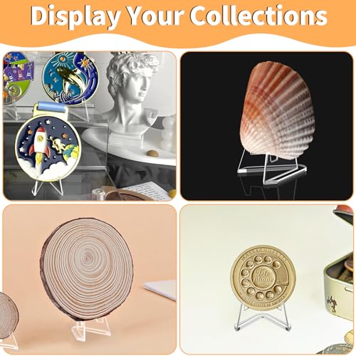 NIUBIER Card Display Stand, Arcylic Card Holder, Clear Mini Easel 1.4 in - size: S-1.4 in