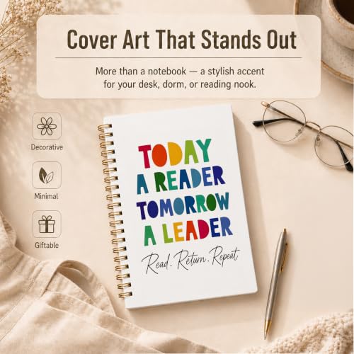 Boho Inspirational Reading Spiral Notebook 5.5x8.3 Inch - color: pattern-8
