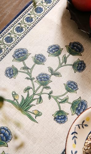 Patdrea Designer Elegant French Linen Table Runner,12"X71"-Ivar B - color: Ivar B Linen, size: 12"*71"