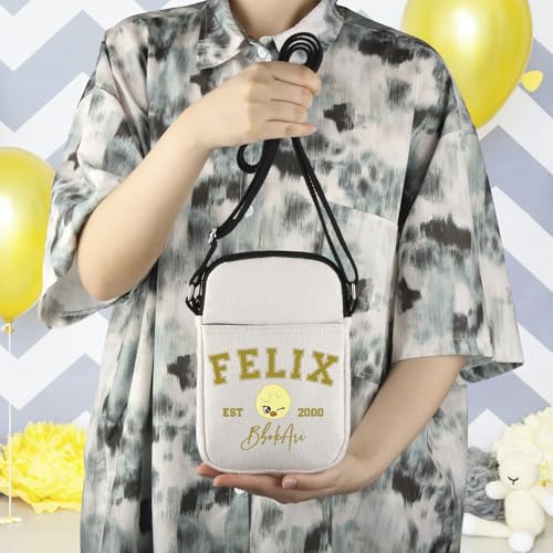 WCGXKO Korean Pop Gift Korean Group Merch Boys Group Est 1999 Dwaekki Crossbody Bag for Pop Music Lover - color: 2000bbokari Cr