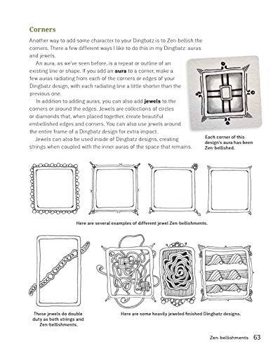 Zentangle(R) Dingbatz: Patterns & Projects for Dynamic Tangled Ornaments & Decorations (Design Originals) Learn How to Construct Fun Embellishments for Hand Lettering, Scrapbooking, & Art Journaling