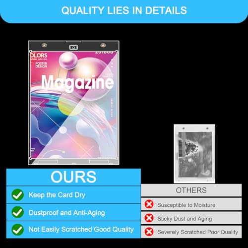 2-Pack Magazine Book Magnetic Holder, One Touch Magazine Protector