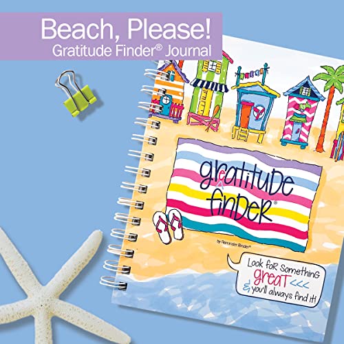Denise Albright Gratitude Finder® 52 Week Non-Dated Journal for Women, Teens & Girls with 165 Hand-Illustrated Stickers (Beach, Please!) - color: Beach, Please! Gratitude Finder Journal