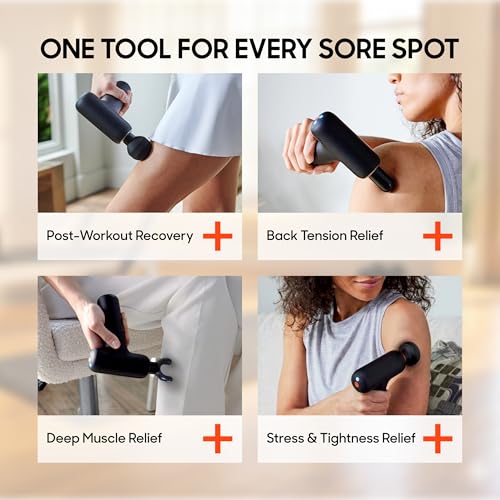 Sharper Image Powerboost Core Mini Percussion Massage Gun, 2026 Version - color: Black - Core