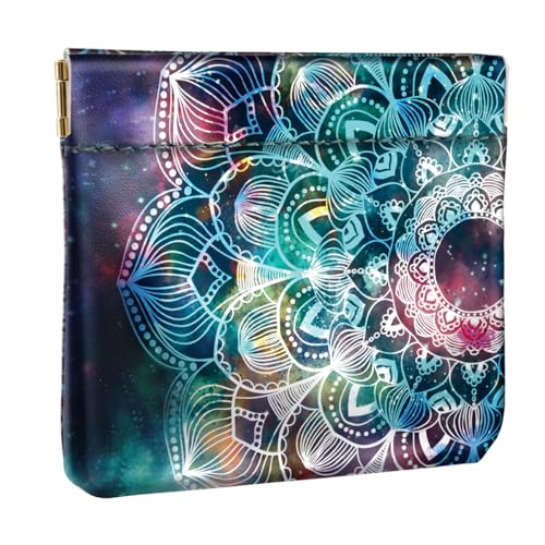 Mandala Squeeze Coin Purse Pouch Small Makeup Bag for Purse - color: Mandala, size: Small (4.4"x3.85")