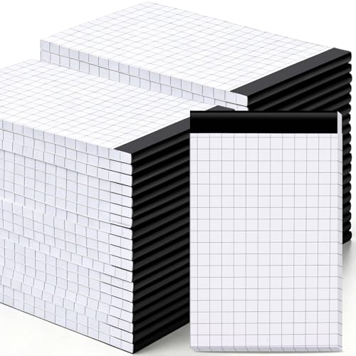 Resurhang 50 Pcs Small Legal Pads 4" x 2.5" Mini Grid Notepads Bulk - style: Grid