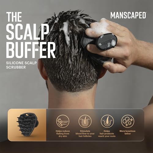 MANSCAPED® The Scalp Buffer Men’s Silicone Head Scrubber - size: Scalp Buffer