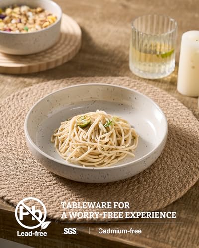 famiware Meteor 33 oz Pasta Bowls Set of 4, Creamy White - color: Creamy White, size: Set of 4