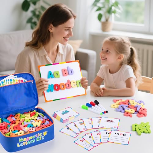 Sundaymot Magnetic Alphabet Letters Kit 310 Pcs Upper Lower Case Toy Set