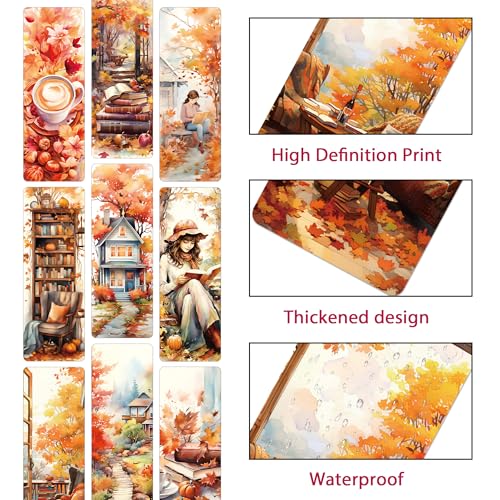 Fall Bookmarks, Autumn Aesthetic Book Marks for Book Lovers - style: Fall