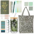 29 Pcs Bible Journaling Supplies Kit, Back to School Gifts - color: Green multicolor, style: Boho