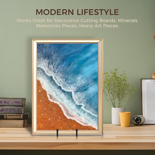 Large Plate Holder Display Stand - 12 inch Super Tall Big Plate Stands for Heavy Duty Display - Metal Picture Frame Stand - Tabletop Easel Stand for Decorative Platter | Plaque | Book - 2 Pack - Black - size: 12 inch (2 pack)