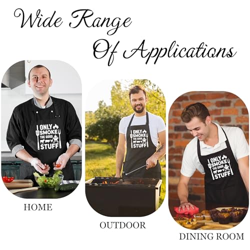 Funny Aprons for Men，Women - color: I Only Smoke the Good Stuff