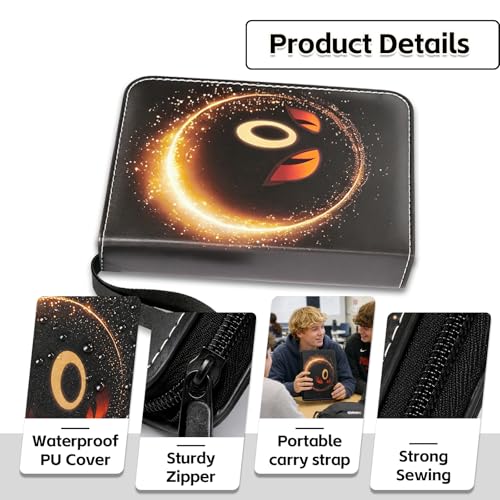Black Trading Card Binder for Card Collectors, 4-Pocket 240 Cards - color: Black, size: Small