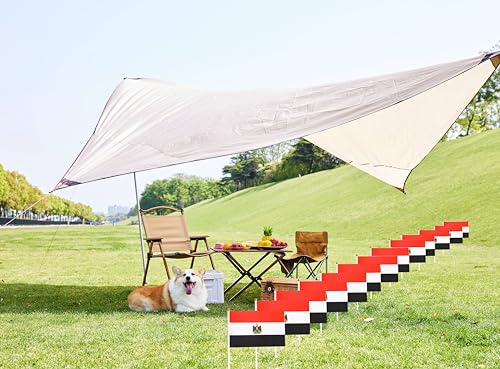 50 Pack Egypt Egyptian Flags Small Mini Hand Held Egypt Egyptian on Stick Flags, Miniature National Country Flags,Party Decorations Supplies for Parades,International Festival - color: Egypt