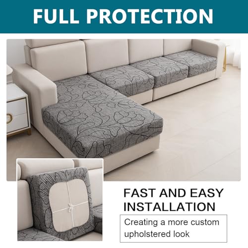 KRFOONN Waterproof Sectional Couch Covers Stretch Sofa Cushion Covers, 04 - color: Color 04, size: Chaise Cover