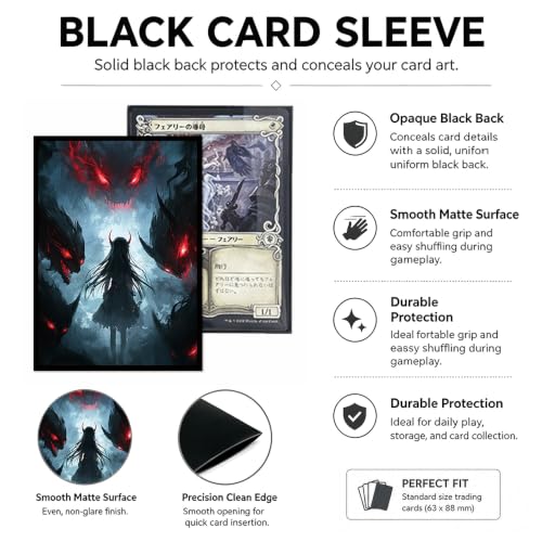 100 PCS TCG/MTG Card Sleeves, Matte Back Anti-Slip & Easy Shuffling Applicable to OCG CCG DTCG PTCG, 2.6 x 3.6 in Standard Size Cards (Demonic Holy Maiden) - color: Demonic Holy Maiden