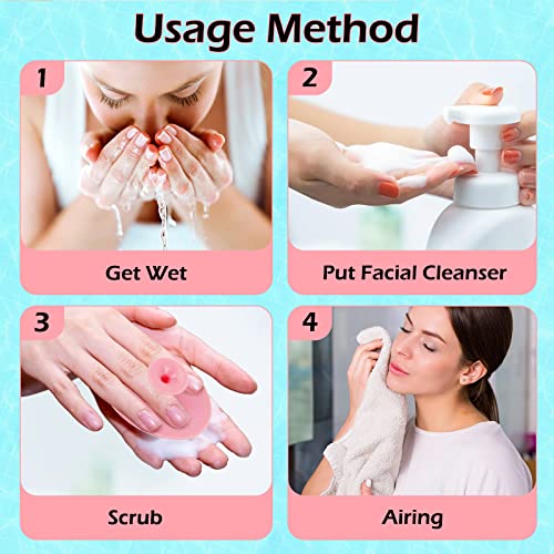 Yokilly Silicone Face Scrubber Kit: 4 Pcs Exfoliator Skin Care Tool - color: 4 Piece Silicone Face Scrubber