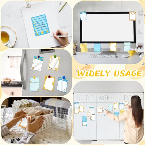 Dispowreath 24 Pcs Duck Sticky Notes with Pens Themed Party Favors Gifts Cute Notepad Memo Notes Pads Black Ink Ballpoint Pen for Duck Lover Christmas Gifts Office Supplies - style: Duck