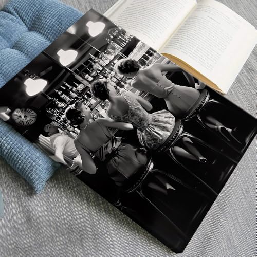 Vintage Black and White Posters Trendy Women Drink Cocktail Wall Art Funky Girly Room Decor Retro Alcohol Canvas Prints Three Friends Pictures for Bar Cart Apartment Dorm Aesthetic 12x16in Framed - color: Framed 1, size: 16"L x 12"W