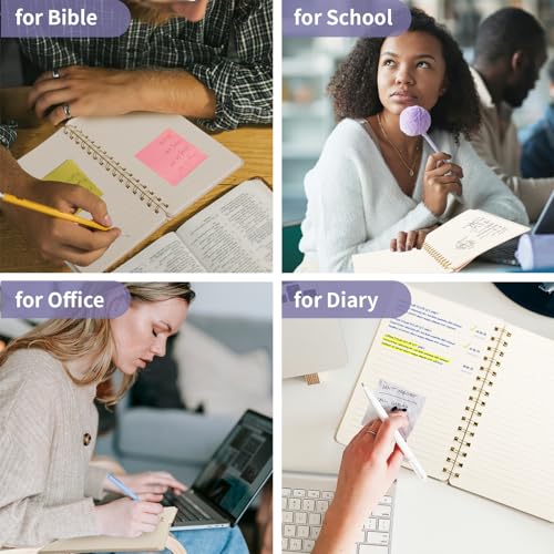 Spiral Notebook-6.10" x 8.19" College Ruled Journal with Inner Pockets and 160 Pages,PU Leather Cover Business Journal, Twin-Wire Binding Notebook Perfect for Office & Home School Supplies - color: 005-Violet-1pack, size: A5-160 pages