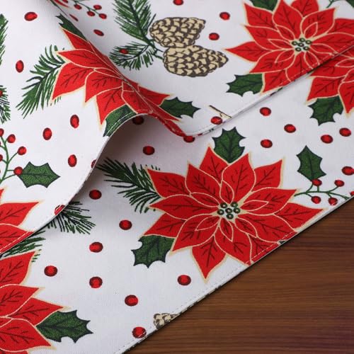 Urban Villa Two Tone Placemat Cotton Tablemat 14x20 (Set of 6) Pine Cone - color: Pinecone Print, size: 14" x 20"