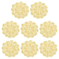 uxcell Fabric Coasters, 8pcs 4" with Floral Pattern Light Yellow - color: Light Yellow