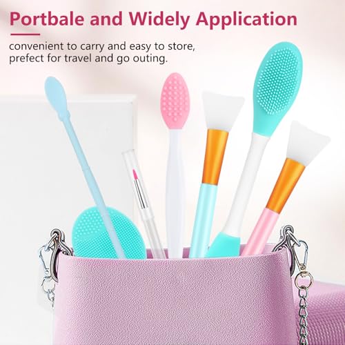 Yokilly Silicone Face Scrubber Kit: Exfoliator Blackhead Skin Care Tool - color: 7 Piece Kit