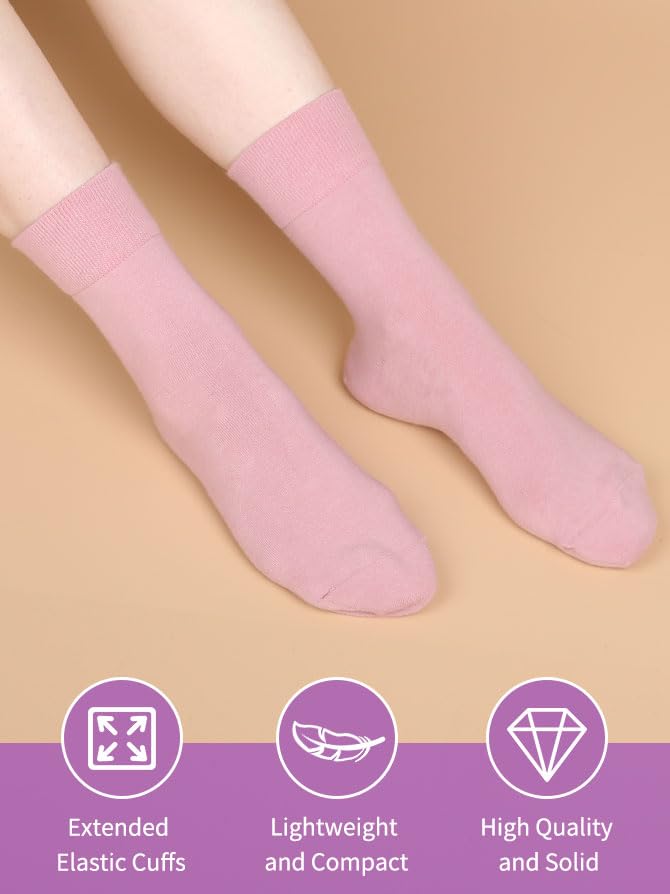 FGZ Women's Crew Socks 5 Pairs Soft Combed Cotton,Breathable Everyday Casual Socks for Women - color: 03-mix Color01, size: 5-9