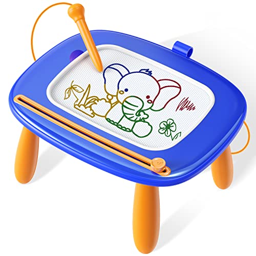 Seimome Toddlers Toys Ages 1-3, Magnetic Drawing Board, Doodle Board Pad Learning and Educational Toys for 18 Months Baby, 1-3 Yr Kids Birthday Gifts- Dark Blue - color: Dark Blue