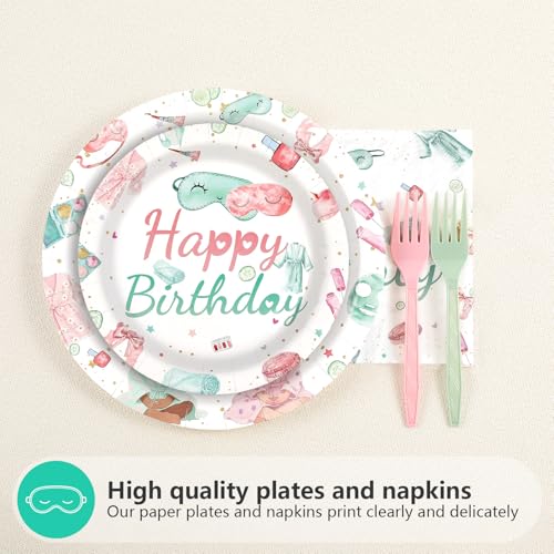 96 Pcs Spa Birthday Party Decorations for Girls, Serves 24 - style: Spa Birthday