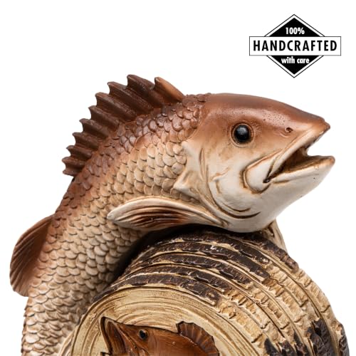 Fishing Decor - Set of 6 Full Size Coasters - Bass Fishing Gifts for Men - Cool Stuff for Fisherman - Cabin, Lake House, and Man Cave Décor - style: Fish Coasters