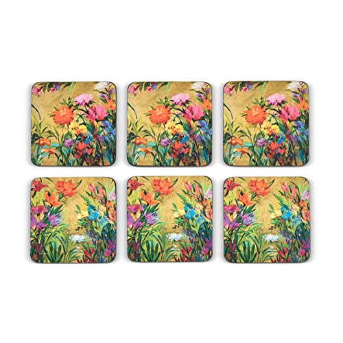 Pimpernel Coasters One Size Multicolor - size: 4" x 4" Square, style: Martha's Choice