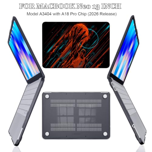 Basketball Sports Pattern Protective Case for MacBook Neo 13" A3404 - color: Cool Basketball Graphic