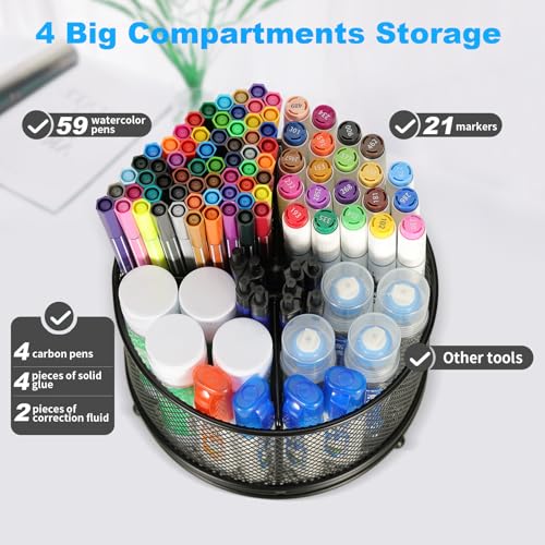 Rotating Pencil Holder for desk,Desk Pen Organizer - color: Circular