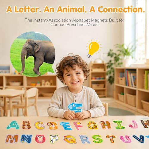 Alphabet Magnets ABC Magnets for Fridge Kids Magnetic Alphabet Letters