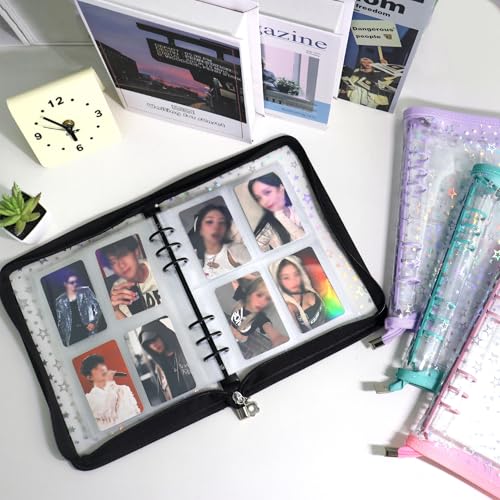 A5 Photocard Binder Holder Photo Card Storage Book 320 Pockets, Cyan - color: Cyan