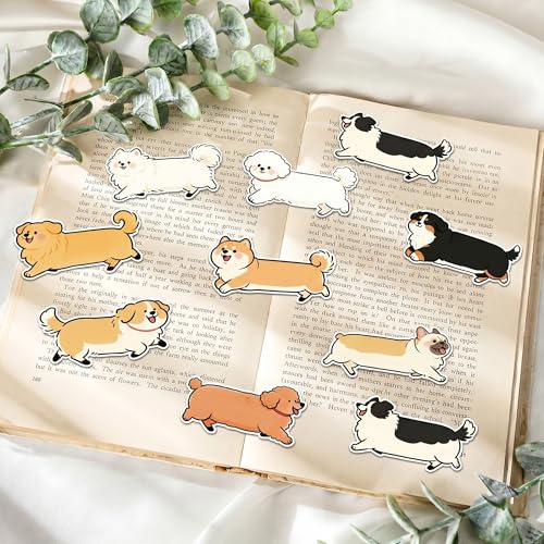 Cute Magnetic Bookmarks Gifts - 9 Pcs Funny Dog Animals Bookmark - style: Dog