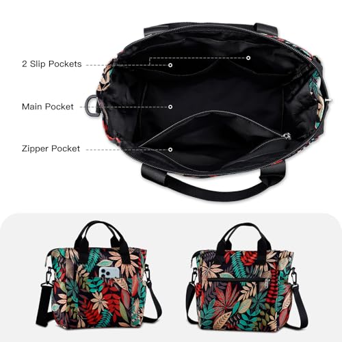 Crossbody Shoulder Bag for Women - Water Resistant Casual Handbag Purse with Multiple Pockets, Adjustable Strap - color: Maple Red